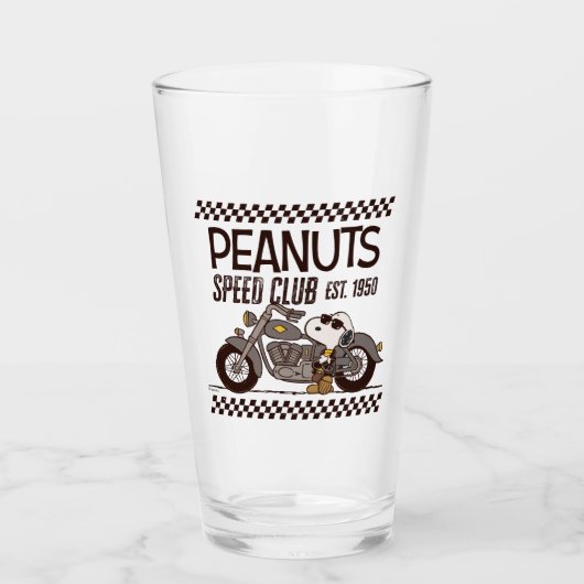 Peanuts | Snoopy Speed Club Glas (Voorkant)