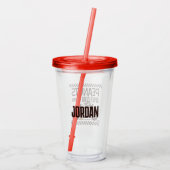 Peanuts | Snoopy Speed Club | Jouw namen toevoegen Acryl Drinkbeker (Achterkant)