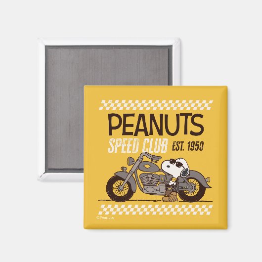 Peanuts | Snoopy Speed Club Magneet (Voorkant / Achterkant)