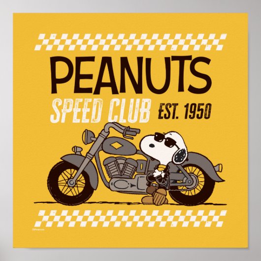 Peanuts | Snoopy Speed Club Poster (Voorkant)