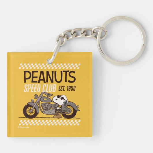 Peanuts | Snoopy Speed Club Sleutelhanger (Achterkant)