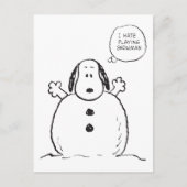 Peanuts | Snoopy Spelen Sneeuwman Briefkaart (Voorkant)