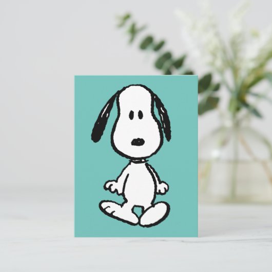 Peanuts | Snoopy staand hoog Briefkaart (Staand voorkant)