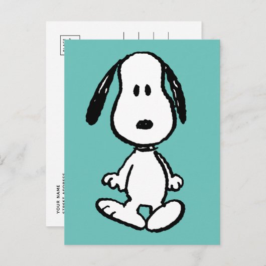 Peanuts | Snoopy staand hoog Briefkaart (Voorkant / Achterkant)