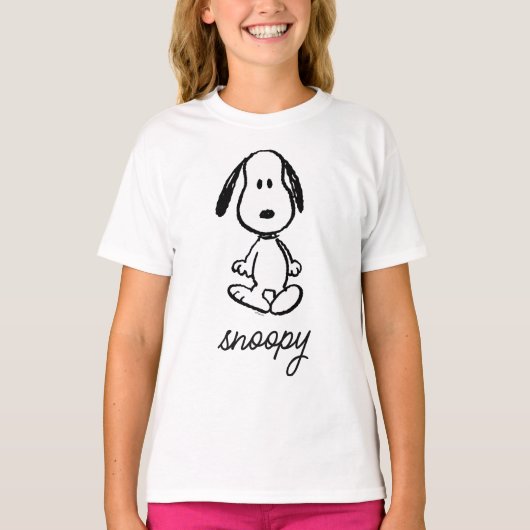 Peanuts | Snoopy staand hoog T-shirt (Voorkant)