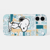 Peanuts | Snoopy strip patroon iPhone 16 Hoesje (Achterkant horizontaal)