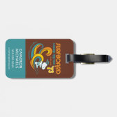 Peanuts | Snoopy Surfboard wedstrijd Bagagelabel (Achterkant horizontaal)