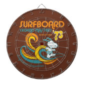 Peanuts | Snoopy Surfboard wedstrijd Dartbord (Voorkant)