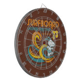 Peanuts | Snoopy Surfboard wedstrijd Dartbord (Voorkant Links)