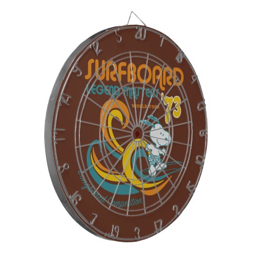 Peanuts | Snoopy Surfboard wedstrijd Dartbord (Voorkant Links)