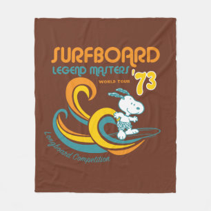 Peanuts   Snoopy Surfboard wedstrijd Fleece Deken