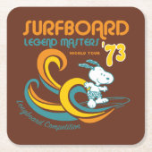 Peanuts | Snoopy Surfboard wedstrijd Kartonnen Onderzetters (Voorkant)
