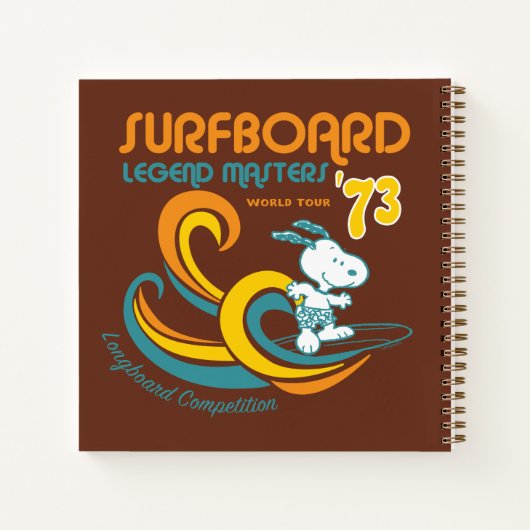 Peanuts | Snoopy Surfboard wedstrijd Notitieboek (Achterkant)