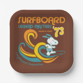 Peanuts | Snoopy Surfboard wedstrijd Papieren Bordje (Voorkant)
