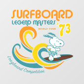 Peanuts | Snoopy Surfboard wedstrijd Raamsticker (Vel)