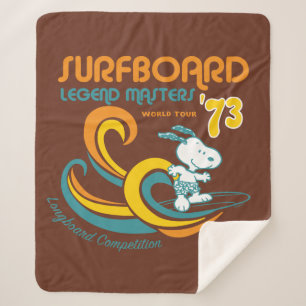 Peanuts   Snoopy Surfboard wedstrijd Sherpa Deken