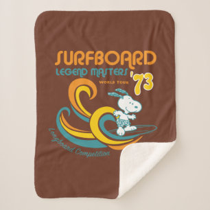 Peanuts   Snoopy Surfboard wedstrijd Sherpa Deken