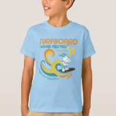 Peanuts | Snoopy Surfboard wedstrijd T-shirt (Voorkant)
