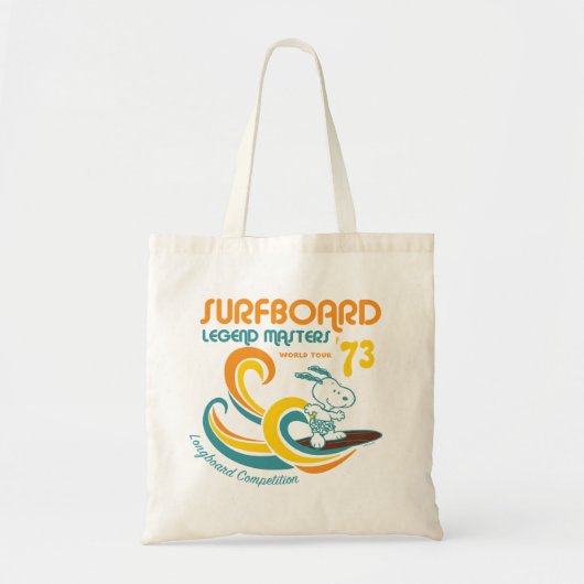 Peanuts | Snoopy Surfboard wedstrijd Tote Bag (Voorkant)