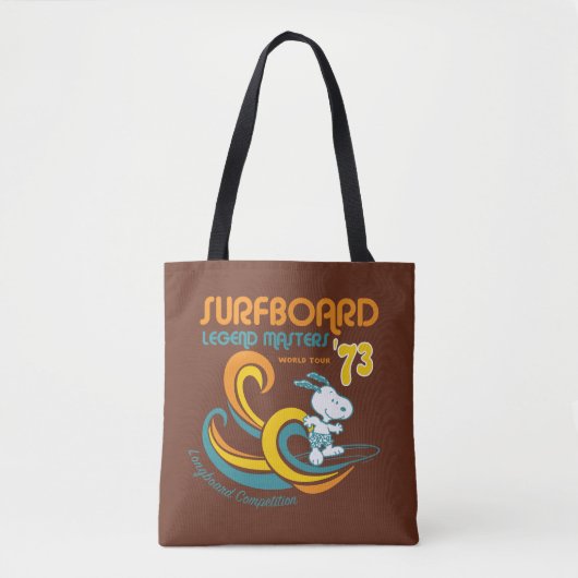 Peanuts | Snoopy Surfboard wedstrijd Tote Bag (Voorkant)