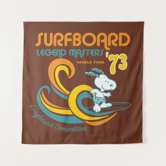 Peanuts | Snoopy Surfboard wedstrijd Wandkleed (Voorkant)