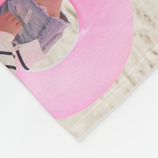 Peanuts | Snoopy Surfen | Naam en foto's toevoegen Fleece Deken (Hoek)