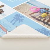 Peanuts | Snoopy Surfen | Voeg Jouw namen en foto' Sherpa Deken (3/4)