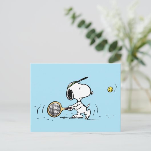 Peanuts | Snoopy tennisser Briefkaart (Staand voorkant)