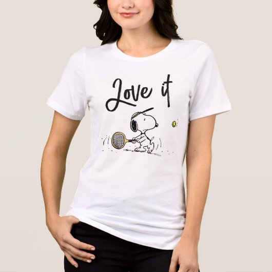 Peanuts | Snoopy tennisser Tri-Blend Shirt (Voorkant)