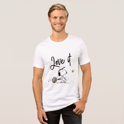 Peanuts | Snoopy tennisser Tri-Blend Shirt (Voorkant volledig)