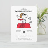 Peanuts | Snoopy the Flying Ace Verjaardag Kaart (Staand voorkant)