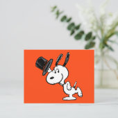 Peanuts | Snoopy Top Hat Dance Briefkaart (Staand voorkant)
