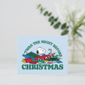 Peanuts | Snoopy 'Twas de nacht voor Kerstmis Briefkaart (Staand voorkant)