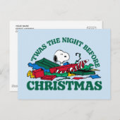 Peanuts | Snoopy 'Twas de nacht voor Kerstmis Briefkaart (Voorkant / Achterkant)