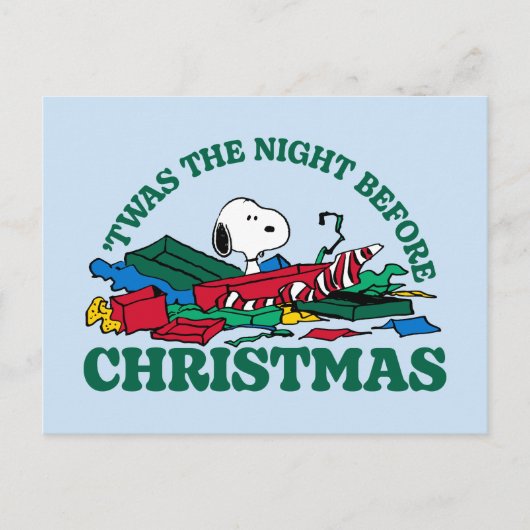 Peanuts | Snoopy 'Twas de nacht voor Kerstmis Briefkaart (Voorkant)