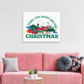 Peanuts | Snoopy 'Twas de nacht voor Kerstmis Canvas Afdruk (Insitu (Woonkamer))