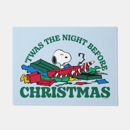 Peanuts | Snoopy 'Twas de nacht voor Kerstmis Deurmat (Voorkant)