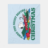 Peanuts | Snoopy 'Twas de nacht voor Kerstmis Fleece Deken (Voorkant)