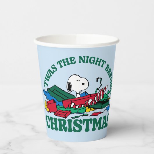 Peanuts | Snoopy 'Twas de nacht voor Kerstmis Papieren Bekers (Links)