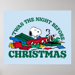 Peanuts Snoopy 'Twas de nacht voor Kerstmis Poster