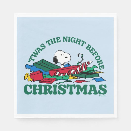 Peanuts | Snoopy 'Twas de nacht voor Kerstmis Servet (Voorkant)