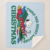 Peanuts | Snoopy 'Twas de nacht voor Kerstmis Sherpa Deken (Voorkant)