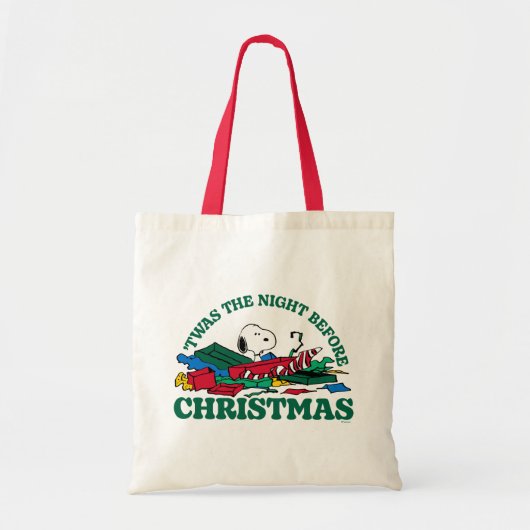 Peanuts | Snoopy 'Twas de nacht voor Kerstmis Tote Bag (Voorkant)