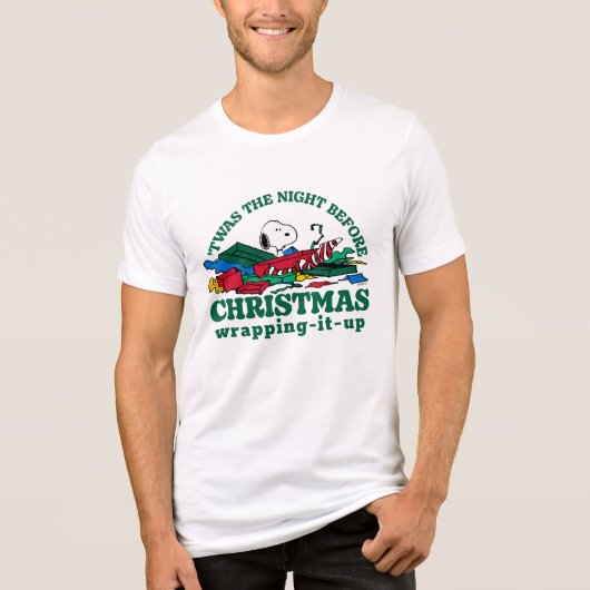 Peanuts | Snoopy 'Twas de nacht voor Kerstmis Tri-Blend Shirt (Voorkant)