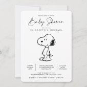 Peanuts Snoopy - Uitnodiging tot Baby shower (Voorkant)