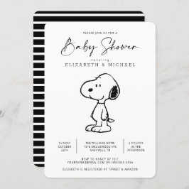Peanuts Snoopy - Uitnodiging tot Baby shower