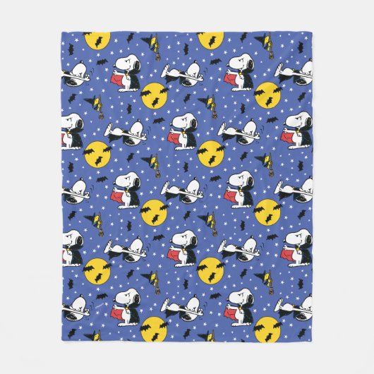 Peanuts | Snoopy Vampire Pattern Fleece Deken (Voorkant)