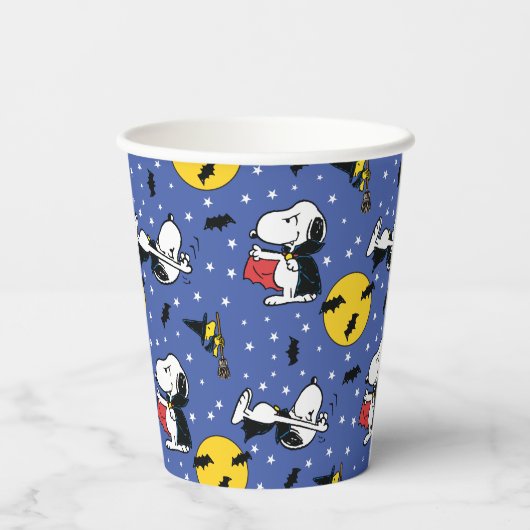 Peanuts | Snoopy Vampire Pattern Papieren Bekers (Achterkant)