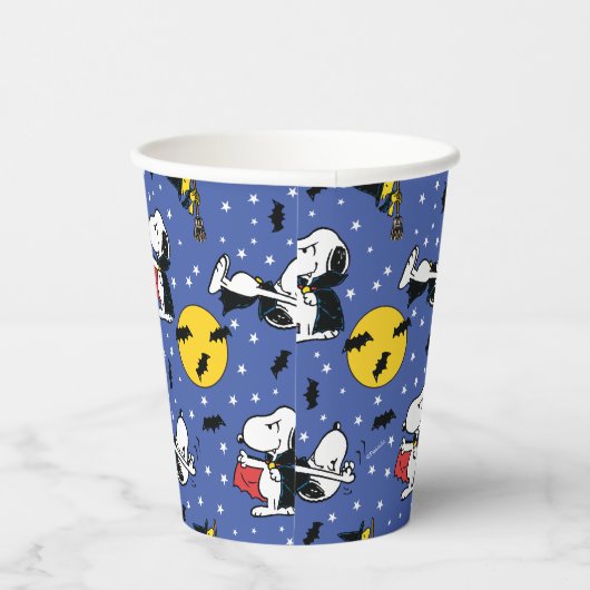 Peanuts | Snoopy Vampire Pattern Papieren Bekers (Rechts)