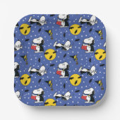 Peanuts | Snoopy Vampire Pattern Papieren Bordje (Voorkant)